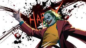 Joker Batman Villains Comic Art WenXu Xu Closed Eyes Makeup 1920x1150 Wallpaper