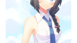 Anime Anime Girls Kantai Collection Shigure KanColle Shoulder Length Hair Brunette Braided Hair Solo 1323x1840 Wallpaper