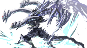 Anime Trading Card Games Yu Gi Oh Trishula Dragon Of The Ice Barrier Dragon Solo Artwork Digital Art 2326x1583 Wallpaper