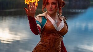 Women Model Redhead Long Hair Cosplay Fictional Fictional Character Video Game Girls The Witcher Wom 1365x2048 Wallpaper