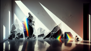 Ai Art Abstract 3D Abstract Refraction Spectrum Colorful Simple Background 2688x1536 Wallpaper