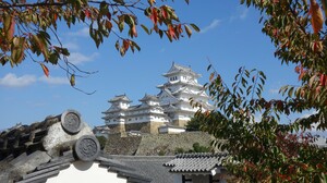 Castle Building Japan Fall Himeji Castle Landscape Architecture 5469x3075 Wallpaper