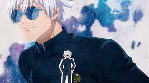 Jujutsu Kaisen Satoru Gojo Anime Anime Screenshot Anime Boys Sunglasses Looking At Viewer Hands In P 3840x2160 Wallpaper