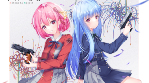 Anime Anime Girls Voiceroid Kotonoha Akane Kotonoha Aoi Long Hair Pink Hair Blue Hair Pink Eyes Twin 2047x1447 Wallpaper
