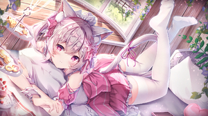 Anime Anime Girls Cat Girl Cat Tail Tail Sweets 1980x1080 Wallpaper