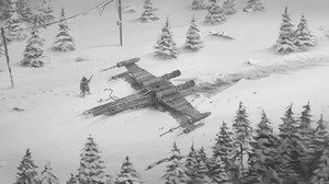 Environment Environment Snow Trees Weapon Science Fiction Crash X Wing Star Wars 1920x884 Wallpaper