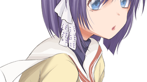 Fujibayashi Ryou Clannad Short Hair Purple Hair Anime Anime Girls Artwork Digital Art Fan Art 2894x4093 Wallpaper