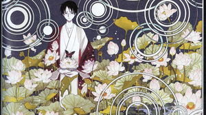 XxxHOLiC Watanuki Kimihiro Anime Boys Glasses Flowers Looking At Viewer Short Hair Water Lilies Wate 2687x2000 Wallpaper