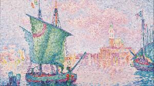 Oil On Canvas Oil Painting Paul Signac Venice Artwork Classical Art Water Boat Ship 3801x3035 Wallpaper