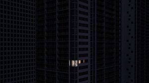 Alone Skyscraper Night Aristotle Roufanis Photography 1920x1519 Wallpaper