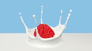 Milk Splash Berry 3840x2160 wallpaper