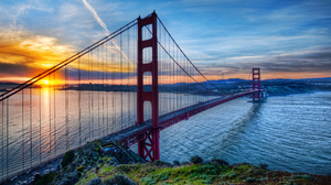 Trey Ratcliff 4K Photography California Bridge Water Sunset Glow Sky 3840x2160 Wallpaper