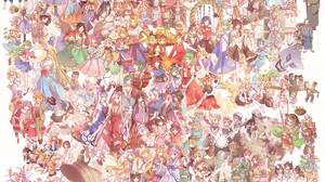 Touhou Anime Girls 2D Digital Art Artwork Vertical Hakurei Reimu Kirisame Marisa 3000x7004 Wallpaper