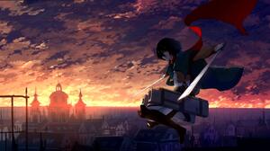 Mikasa Ackerman Shingeki No Kyojin Anime Girls Sword 2048x1152 Wallpaper
