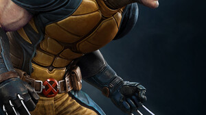 X Men Wolverine Claws Artwork Blue Background Mutant 1501x2126 Wallpaper