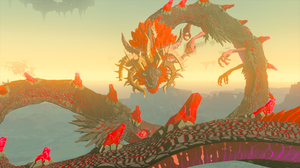 The Legend Of Zelda Tears Of The Kingdom Link Ganondorf Dark Fantasy Battle Dragon Video Games CGi 2560x1440 Wallpaper