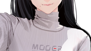 Hitomio Anime Anime Girls Artwork Guitar Sister Hitomio Dark Hair Dark Eyes Sweater 2152x3672 Wallpaper