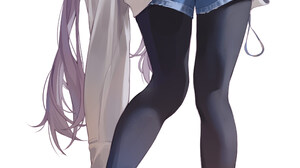 Anime Anime Girls Keqing Genshin Impact Vertical Genshin Impact Purple Hair White Background Minimal 2150x3035 Wallpaper