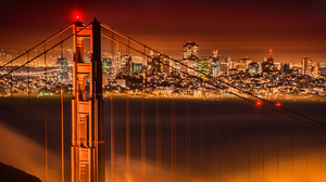 Trey Ratcliff 4K Photography California Bridge Night Lights City City Lights 3840x2160 Wallpaper