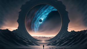 Ai Art Science Fiction Portal Planet Space 3060x2048 Wallpaper