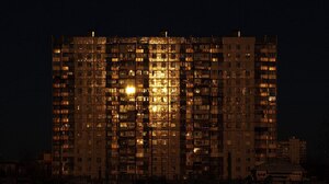 Russia Building Night Block Of Flats 1280x853 Wallpaper