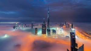 Building City Cityscape Fog Night Skyscraper 2048x1455 Wallpaper