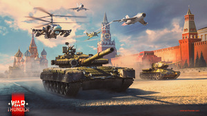 Gaijin Entertainment War Thunder Tank Video Games Logo Aircraft T 34 T 80 Kamov Ka 52 MiG 15 Red Squ 3840x2160 Wallpaper