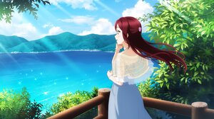 Anime Anime Girls Love Live Love Live Sunshine Sakurauchi Riko Sea Clouds Redhead 3600x1800 Wallpaper