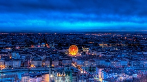 Trey Ratcliff Photography City City Lights Cityscape Ferris Wheel Lyon France 3840x2160 Wallpaper