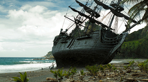 Pirates Of The Caribbean Dead Mans Chest Movies Film Stills Ship Coast Waves Sea Clouds Water Sky Pl 1920x1080 Wallpaper