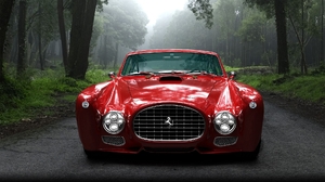 Colorful Photography Car Ferrari Vehicle Frontal View Red Cars Trees Nature Reflection Sunlight 1920x1080 wallpaper