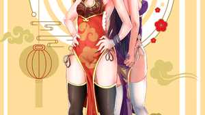 Anime Anime Girls Azur Lane Ning Hai Azur Lane Ping Hai Azur Lane Twintails Long Hair Purple Hair Br 2480x3508 Wallpaper
