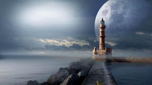 Artistic Lighthouse 2560x1440 wallpaper