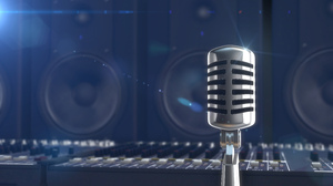 Artistic Microphone Speakers 5333x3000 wallpaper