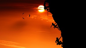 Climbing Sunset 4000x2248 Wallpaper