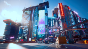 Screen Shot Cyberpunk 2077 CD Projekt RED Video Games CGi City City Lights Building 2560x1440 Wallpaper