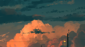 Sky Clouds Evening Illustration 3000x4000 Wallpaper
