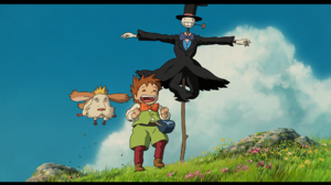 Howls Moving Castle Miyazaki Hayao Clear Sky Grass Rocks Smiling Open Mouth Dog Anime Anime Girls An 1920x1080 Wallpaper