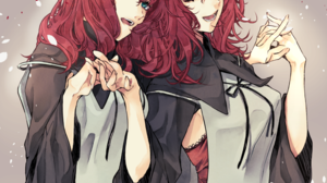 Anime Anime Girls Nier Nier Automata Devola Nier Automata Popola Nier Automata Long Hair Redhead Twi 2450x2450 Wallpaper