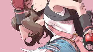 Anime Anime Girls Pokemon Hilda Pokemon Long Hair Ponytail Brunette Solo Artwork Digital Art Fan Art 1000x1300 Wallpaper