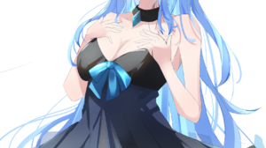 Anime Anime Girls Yukihana Lamy Virtual Youtuber Hololive Long Hair Pointy Ears Blue Hair Artwork Di 1748x2480 Wallpaper