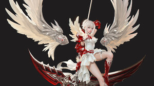 Games Posters Fantasy Girl Fantasy Art Digital Art Wings Simple Background 1920x2023 Wallpaper