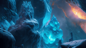 Ai Art Space Nebula Ice Snow 3350x1885 Wallpaper