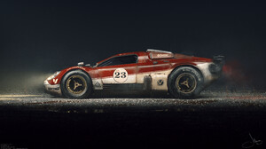 Milos Belanec CGi Race Cars Headlights Car Mist Daytona ArtStation 3840x2160 Wallpaper
