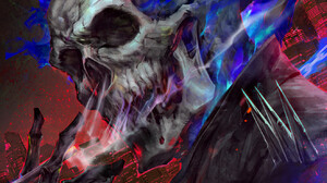 Ghost Rider Skull Cigarettes Smoking Drawing Portrait Display Digital Art Digital Painting Fan Art A 1317x2000 Wallpaper