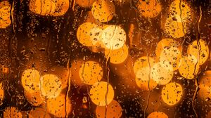 Rain Macro Bokeh Water On Glass Orange Water Drops 5760x3840 Wallpaper