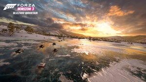 Forza Horizon 3 Video Games Ice Clouds Sunset Glow CGi Car Logo Sky Race Cars 3840x2160 Wallpaper