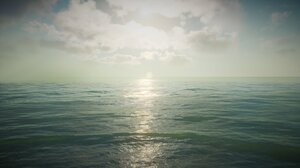 Assassins Creed Video Game Art Water Sky Clouds CGi Video Games Sun Sunlight Sea 2560x1440 Wallpaper