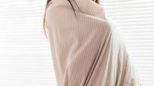 Asian Model Women Women Indoors Indoors Brunette Long Hair Looking At Viewer 1366x2048 Wallpaper