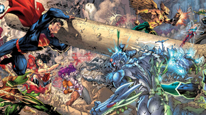 Flash Aquaman Superman Hawkman Black Adam Deadman DC Comics Wonder Woman Cyborg DC Comics Green Lant 1500x555 Wallpaper